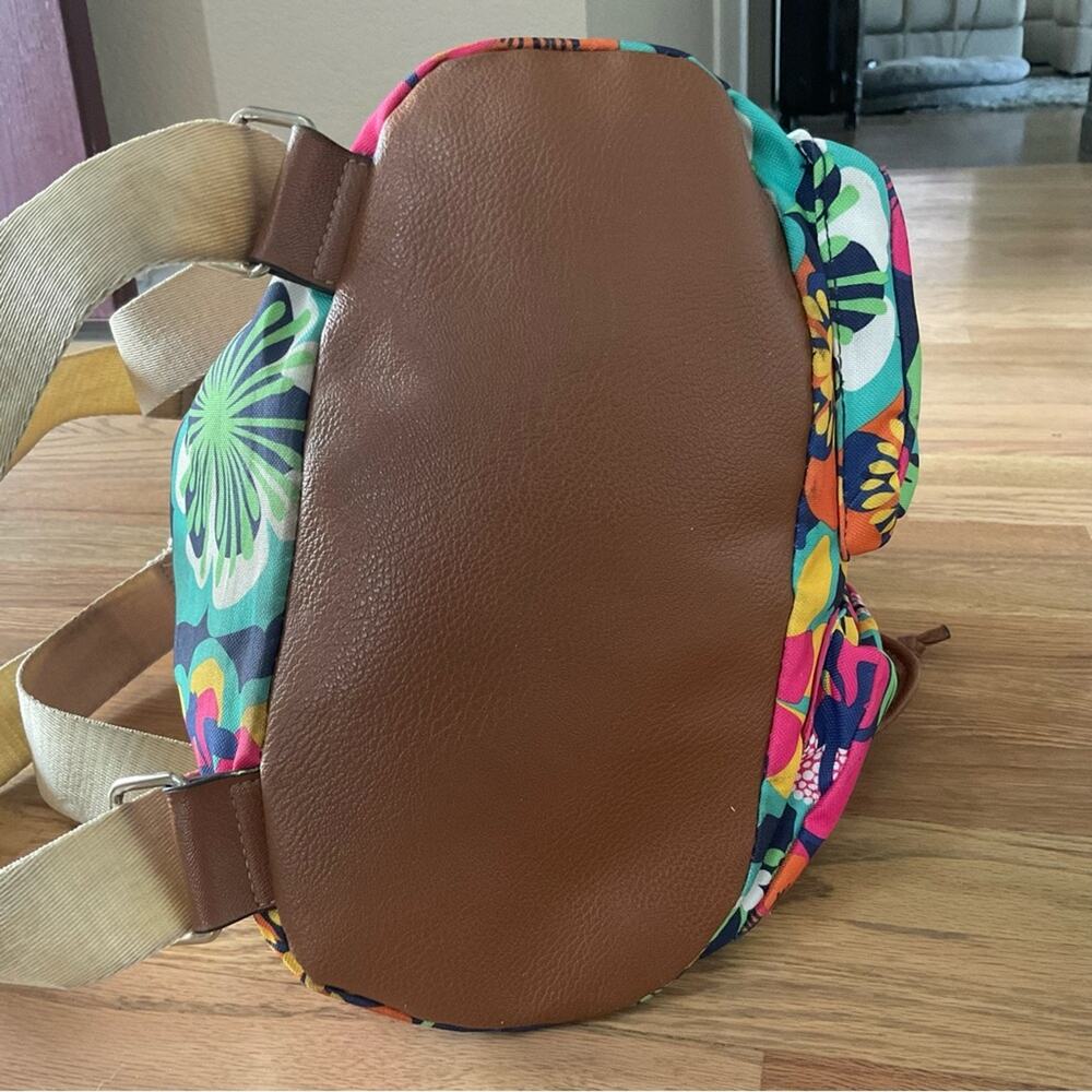 Lily Bloom Vibrant Flower Backpack Eco Friendly Drawstring Travel School Bag - Picture 10 of 12